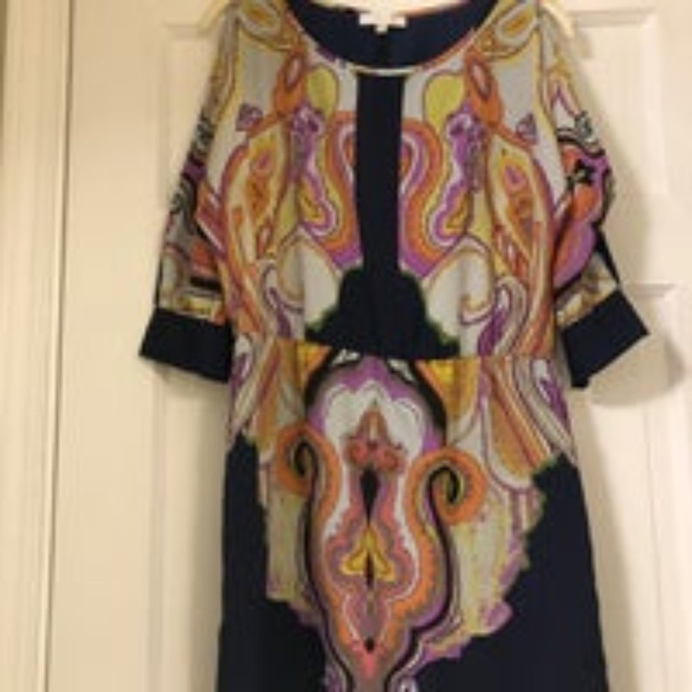 Glam Multicolored Split Sleeve Dress